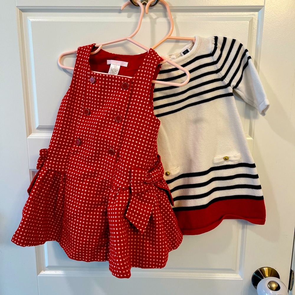 Two Janie & Jack dresses. Size 12-18 months.